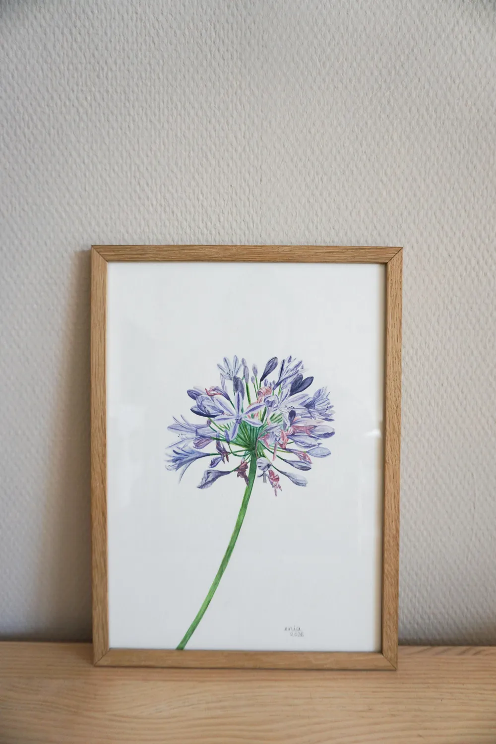 Die Schmucklinie setzt sich aus vielen fast identisch violetten Blüten zusammen und bildet eine Kugel, die sich sanft im Wind bewegt.